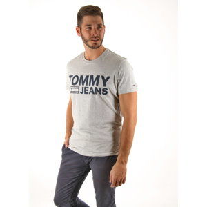 Tommy Hilfiger pánské šedé tričko Basic - XL (38)